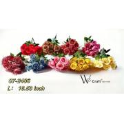 Artificial Flower-9 Heads European-style Persian Rose Artificial Flowers-Mixed Colors-24pcs/box - 120/ctn