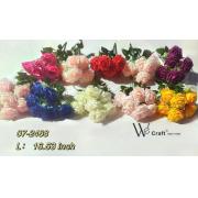 Artificial Flower-7 Heads European-style Persian Rose Artificial Flowers-Mixed Colors-24pcs/box - 120/ctn