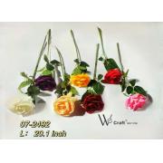Artificial Flower-Single Branch Ocean Rose -Long Stem-Mixed Colors-24pcs/box - 120/ctn